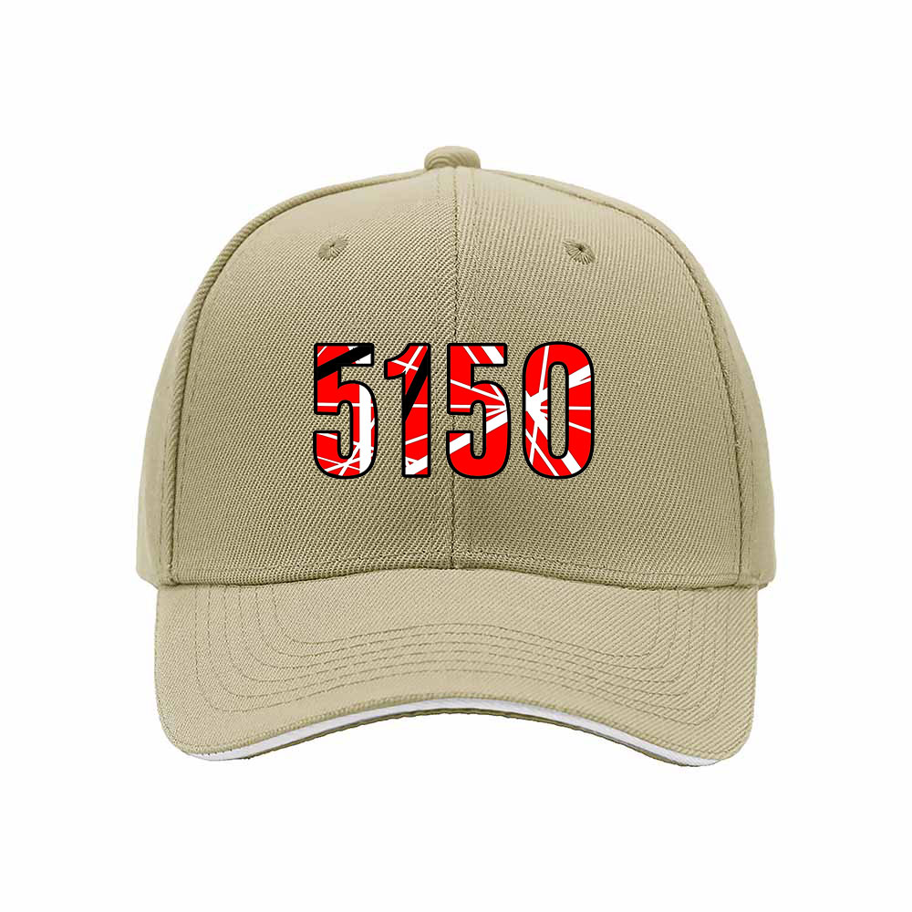 5150 Red White Pattern Baseball Cap Men Women Gift Hat - Image 4