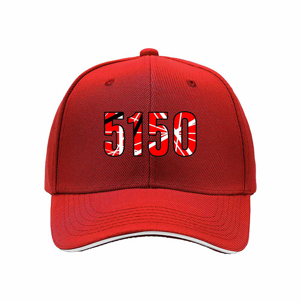 5150 Red White Pattern Baseball Cap Men Women Gift Hat - Image 6