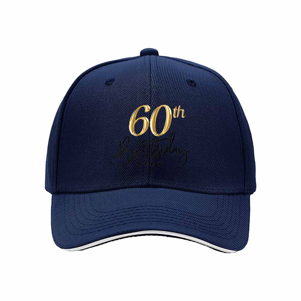 60th Birthday Gift Men's Women's Baseball Cap - Image 2