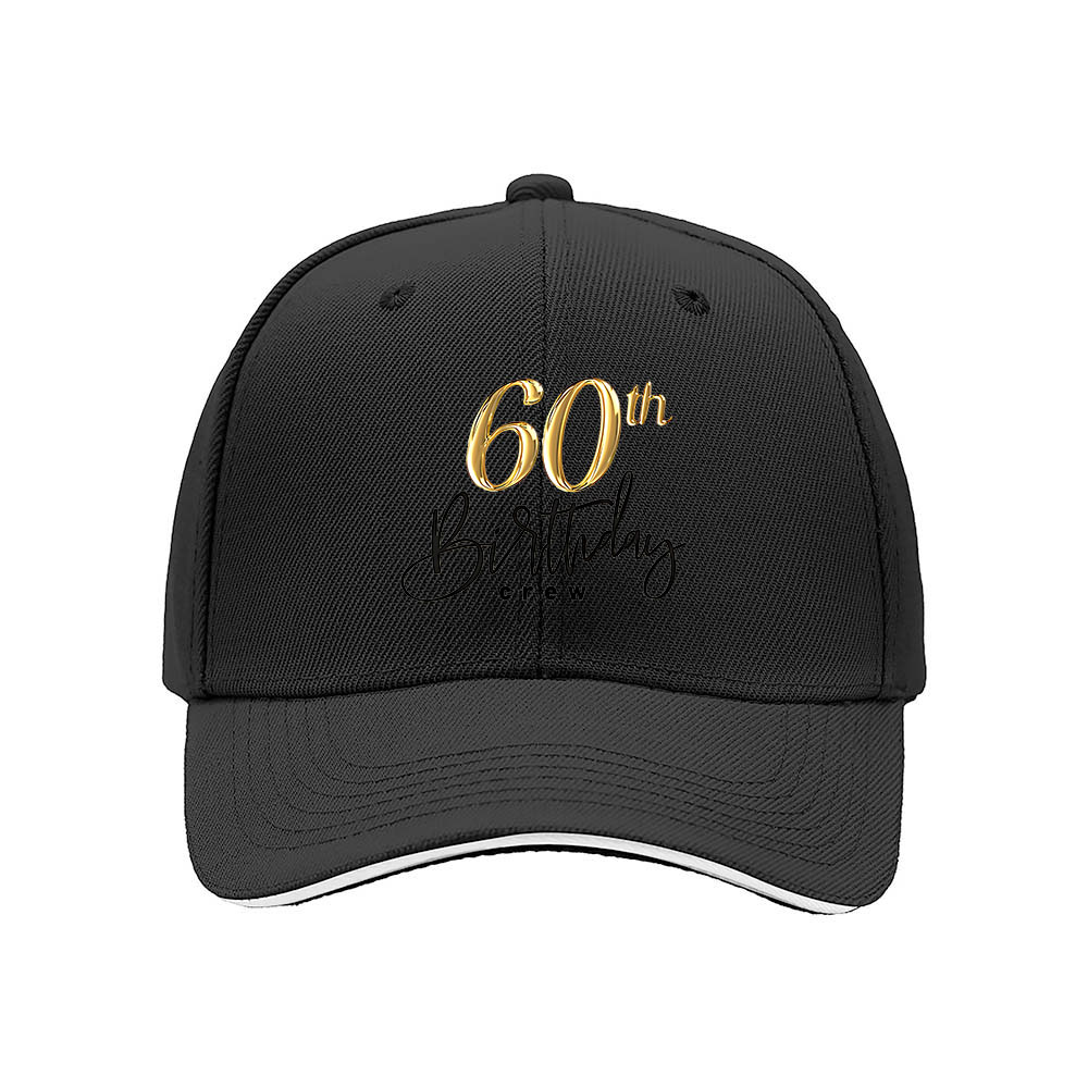 60th Birthday Gift Men's Women's Baseball Cap - Image 3
