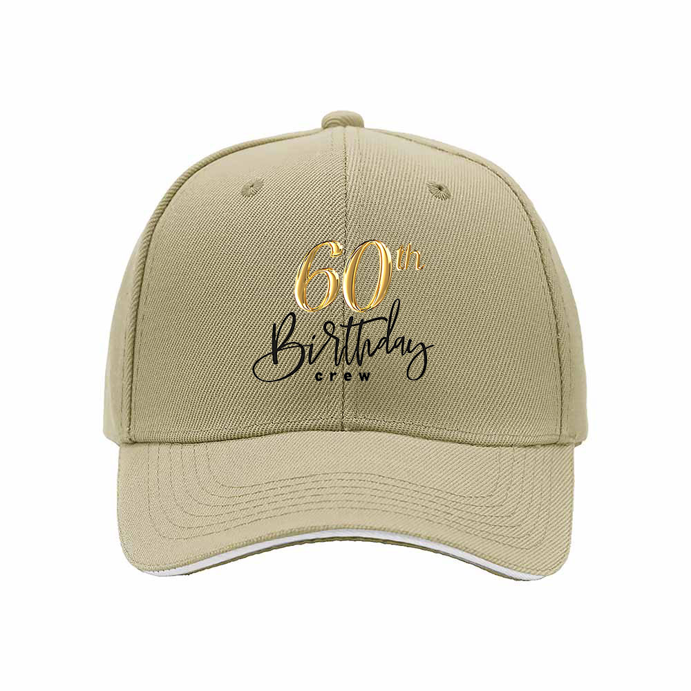 60th Birthday Gift Men's Women's Baseball Cap - Image 4