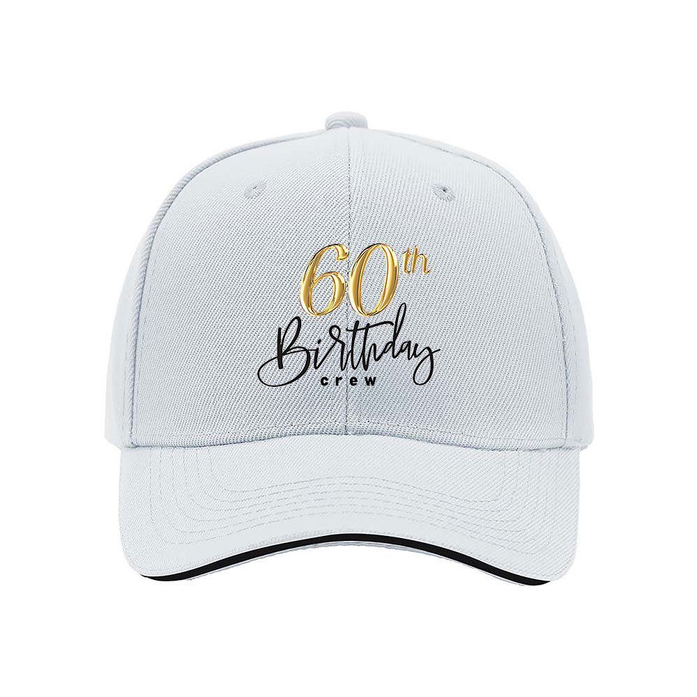 60th Birthday Gift Men's Women's Baseball Cap - Image 5