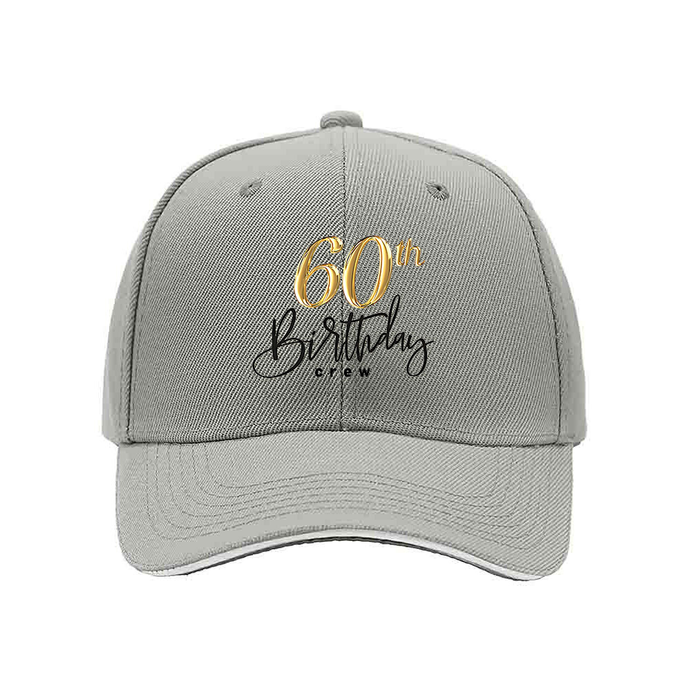 60th Birthday Gift Men's Women's Baseball Cap - Image 7
