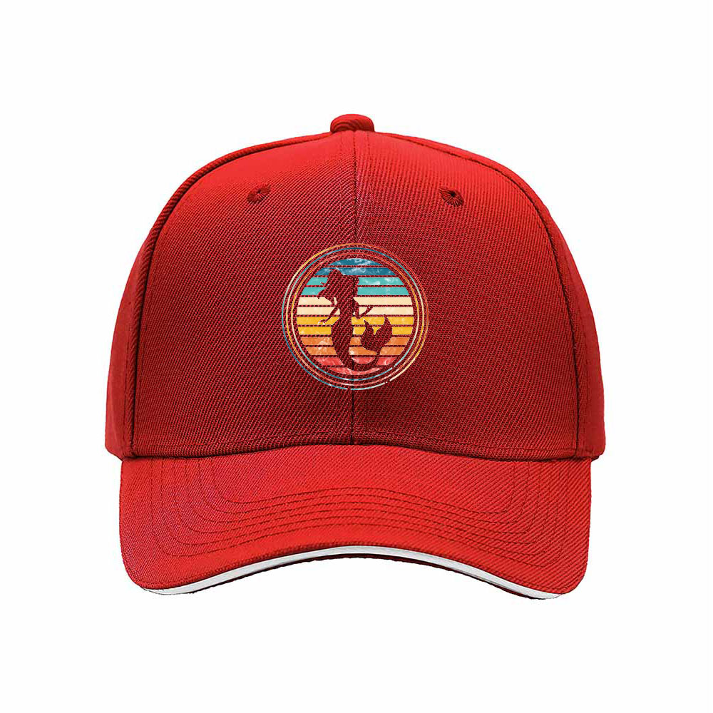 Mermaid Sunset Vintage Mens Womens Baseball Cap Gift - Image 6