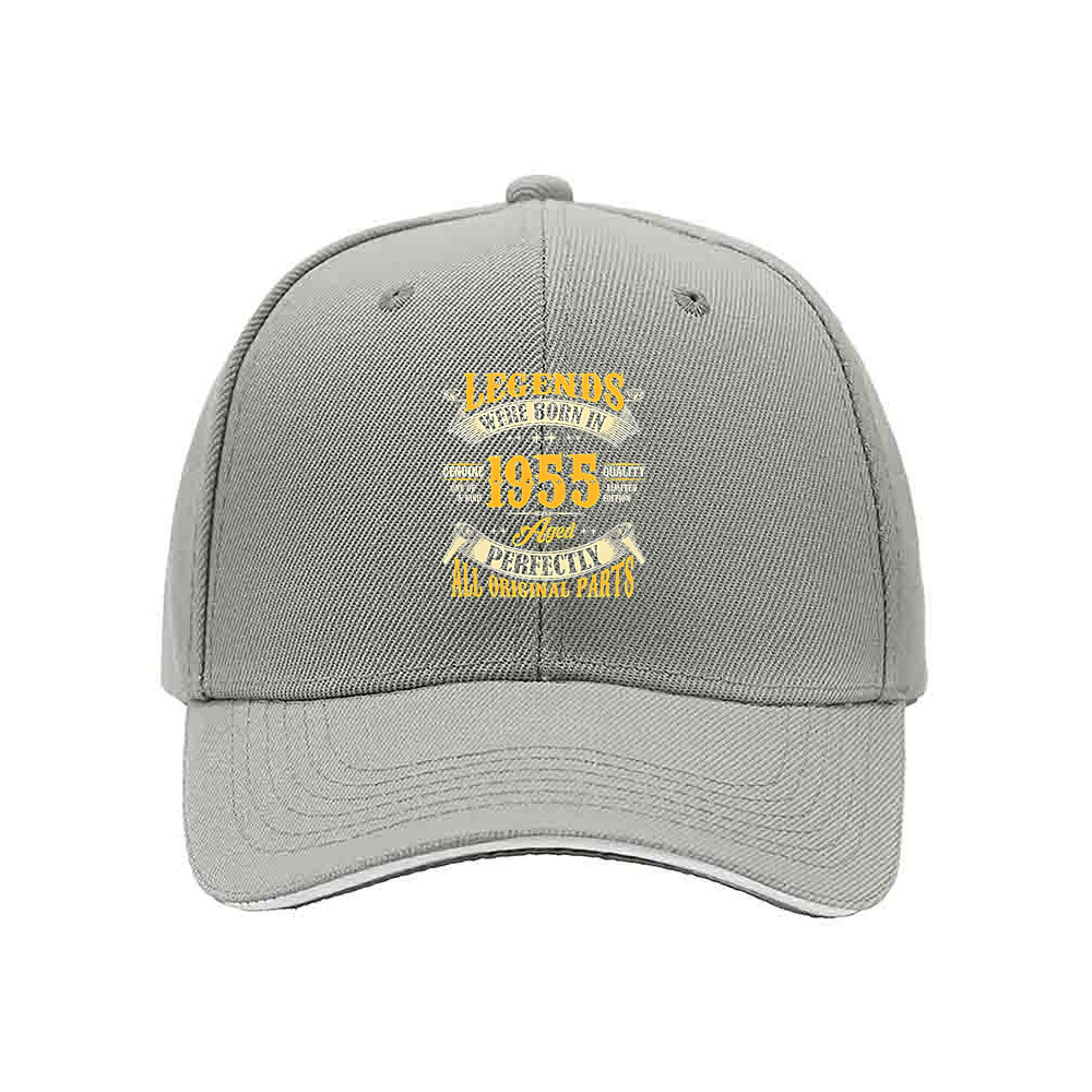 Legends Born in 1955 Men's Baseball Cap Birthday Gift - Image 7