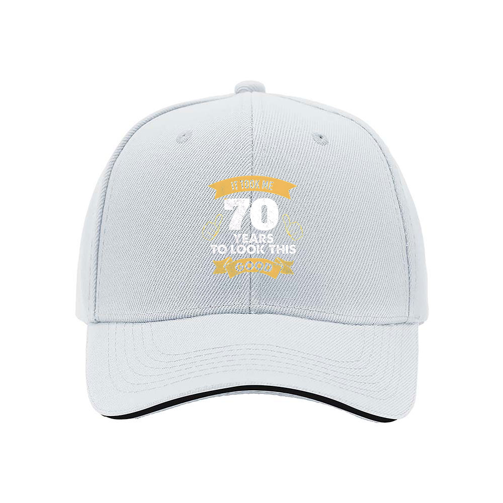 70 Years to Look This Good Men's Baseball Cap Birthday Gift - Image 5