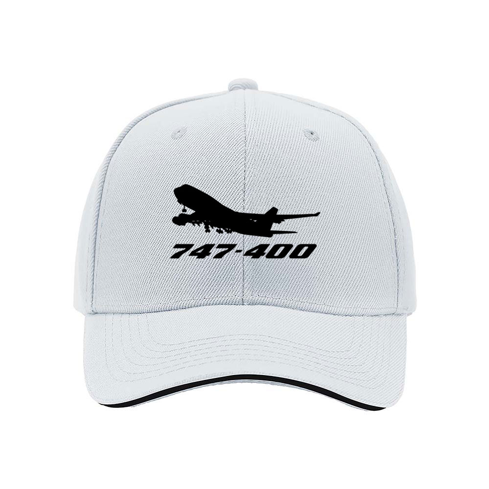 Black Boeing 747 400 Plane Men's Baseball Cap Gift for Aviation Fans - Image 5
