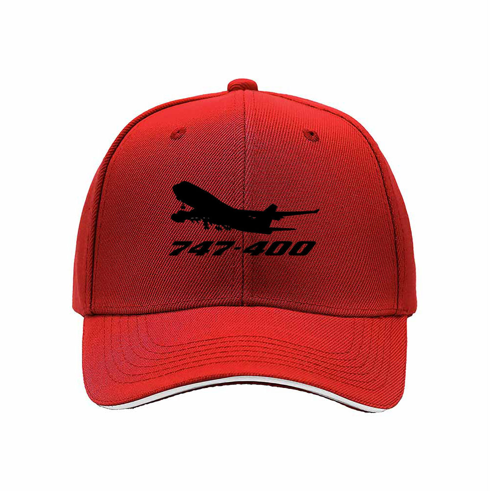 Black Boeing 747 400 Plane Men's Baseball Cap Gift for Aviation Fans - Image 6