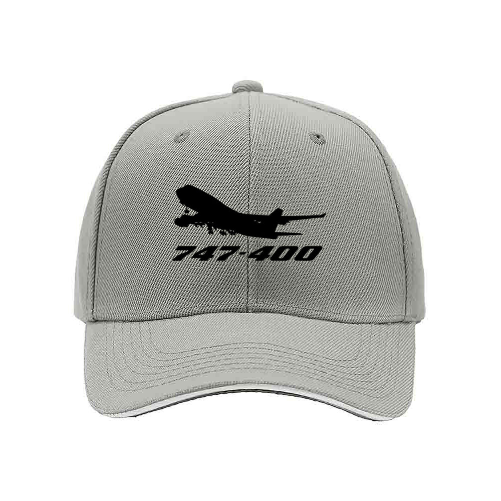 Black Boeing 747 400 Plane Men's Baseball Cap Gift for Aviation Fans - Image 7