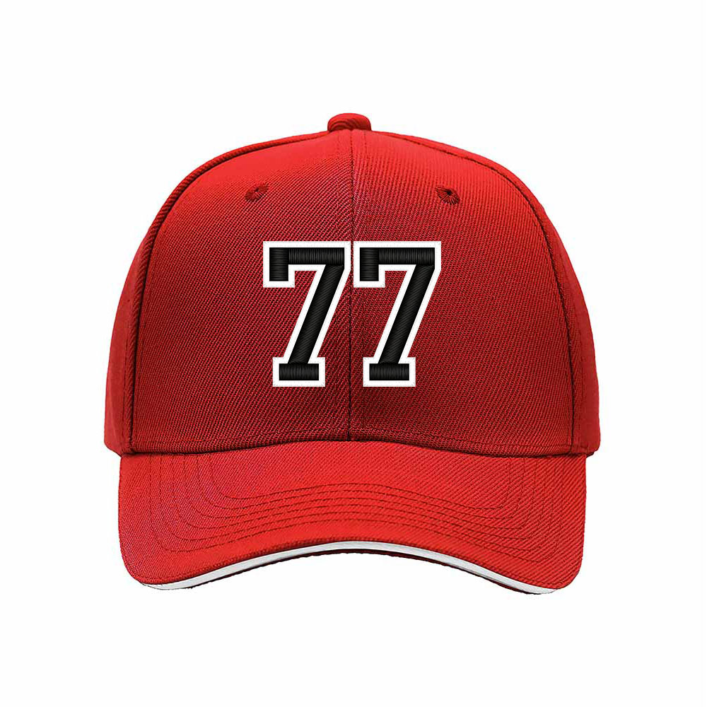 Black Baseball Cap with 77 Number Design for Men and Women Casual Gift Wear - Image 6