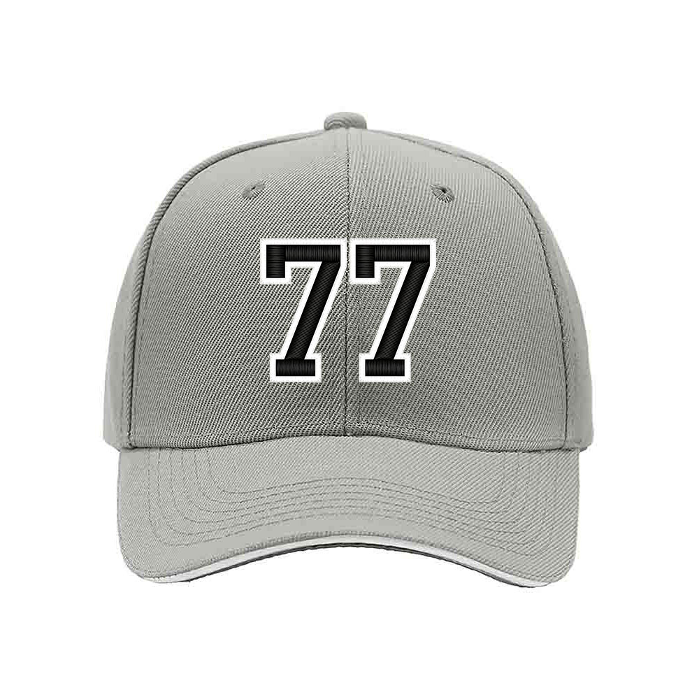 Black Baseball Cap with 77 Number Design for Men and Women Casual Gift Wear - Image 7