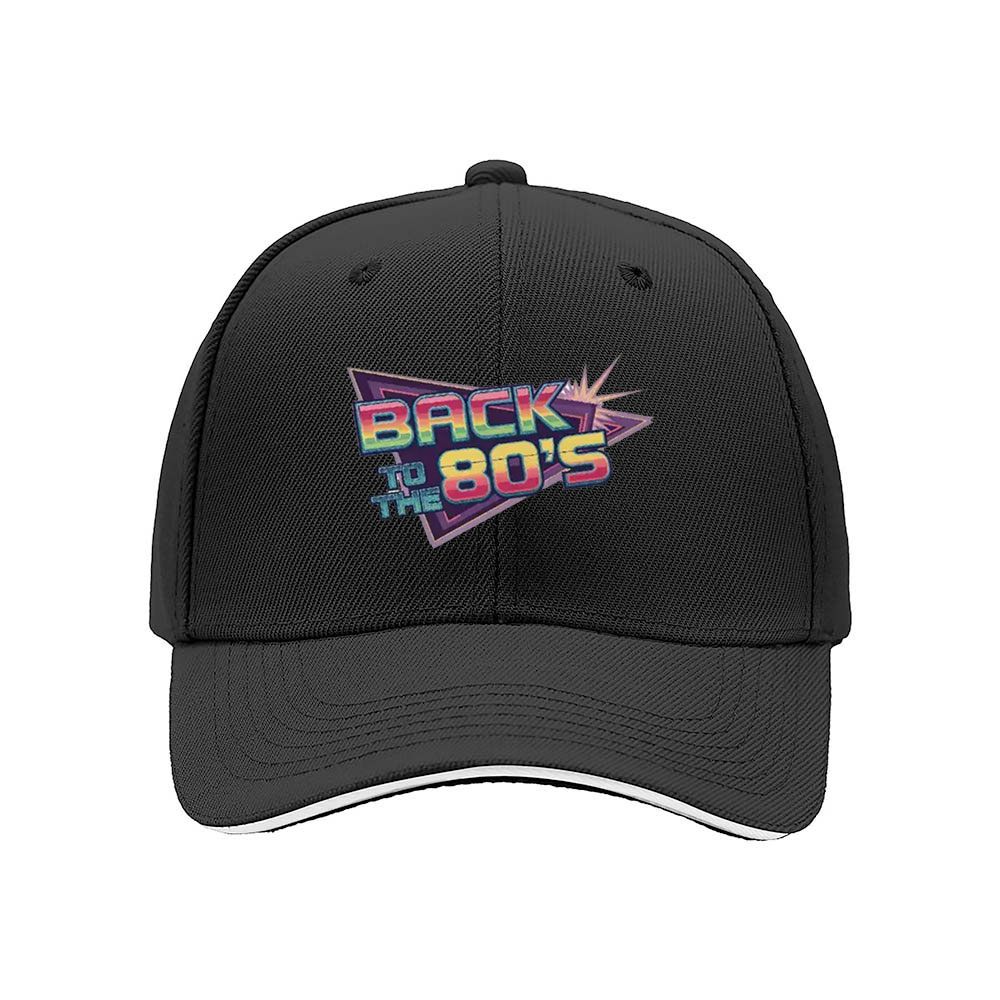 Back to the 80s Mens Womens Baseball Cap Retro Gift Hat - Image 3