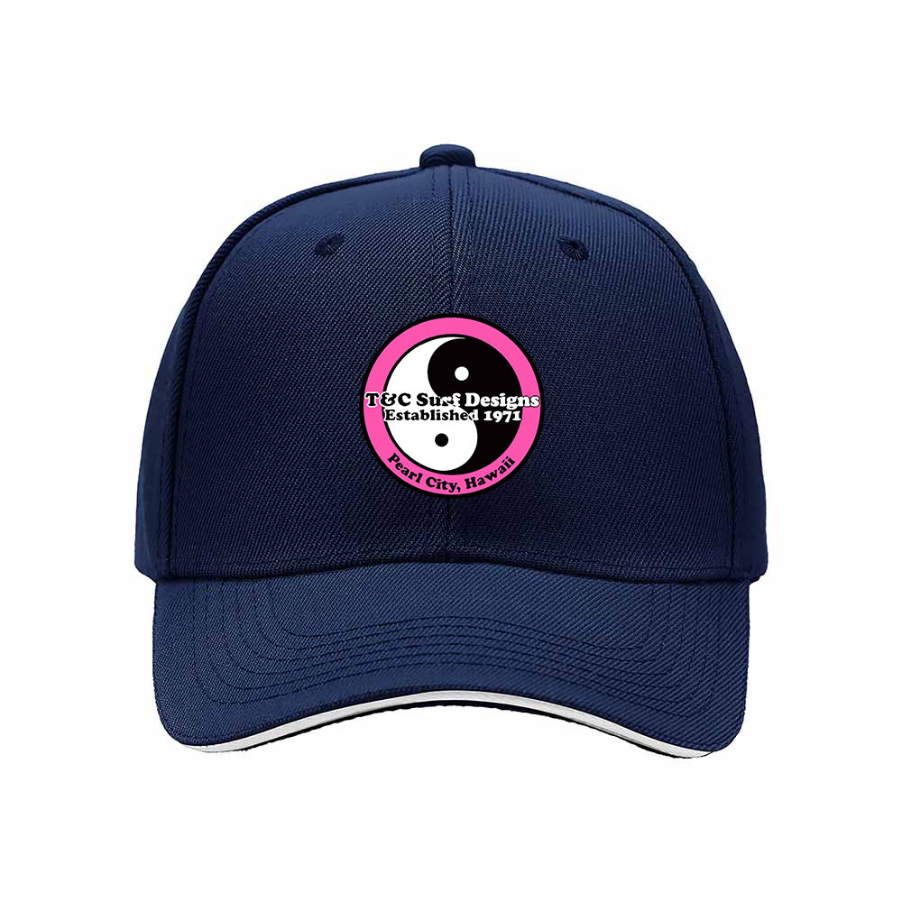 T&C Surf Designs Yin Yang Cap Black Pink Logo Hawaii 1971 - Image 2