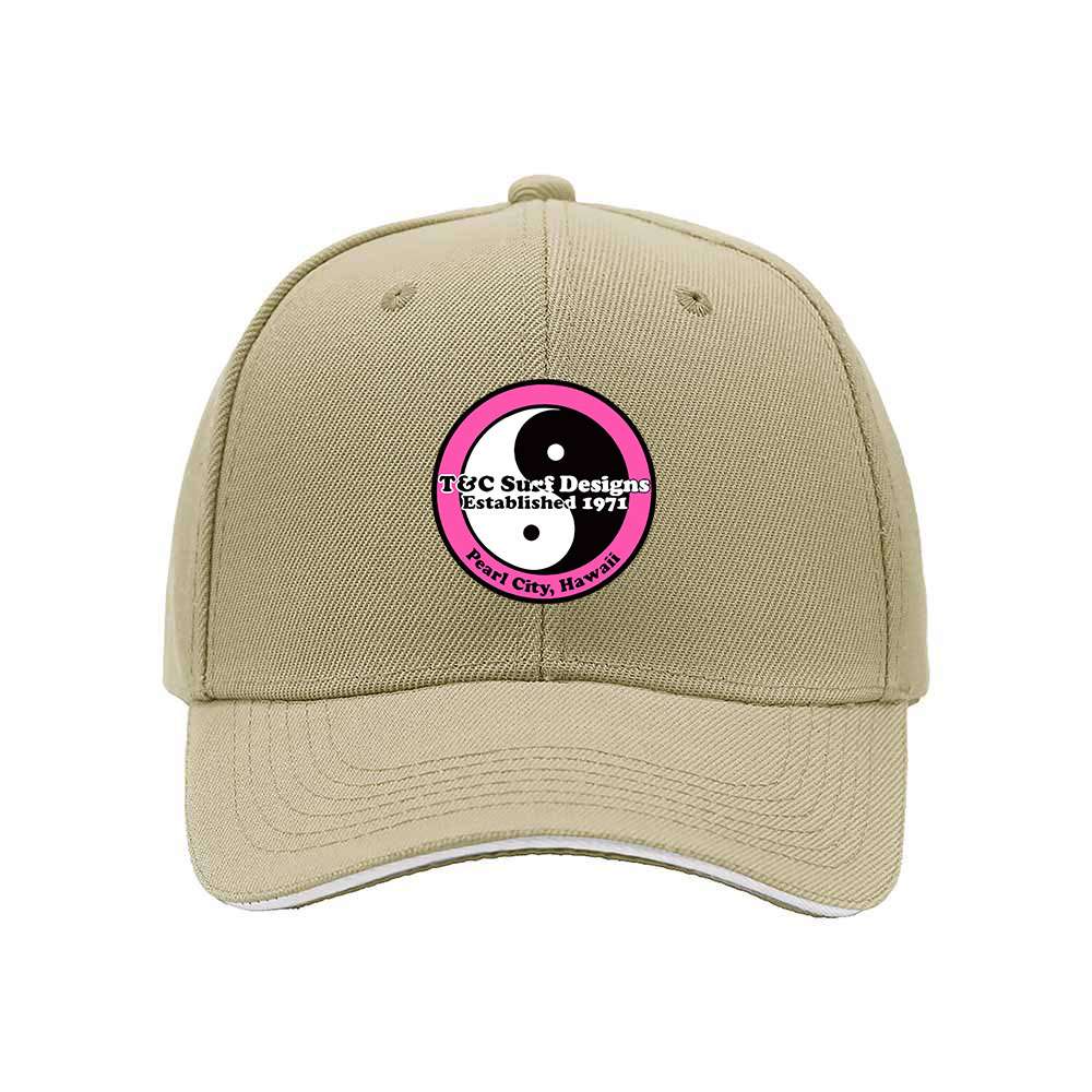 T&C Surf Designs Yin Yang Cap Black Pink Logo Hawaii 1971 - Image 4