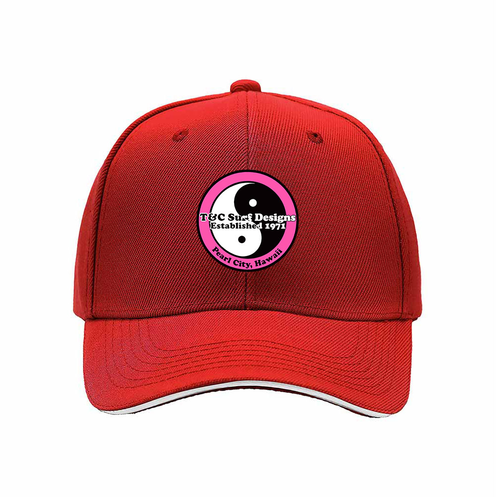 T&C Surf Designs Yin Yang Cap Black Pink Logo Hawaii 1971 - Image 6