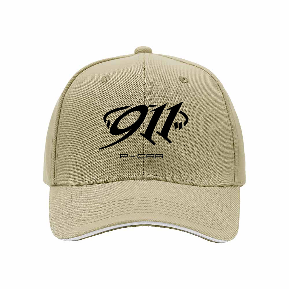 911 Logo Men's Baseball Cap Black Red Trim Gift for Fans - Image 4