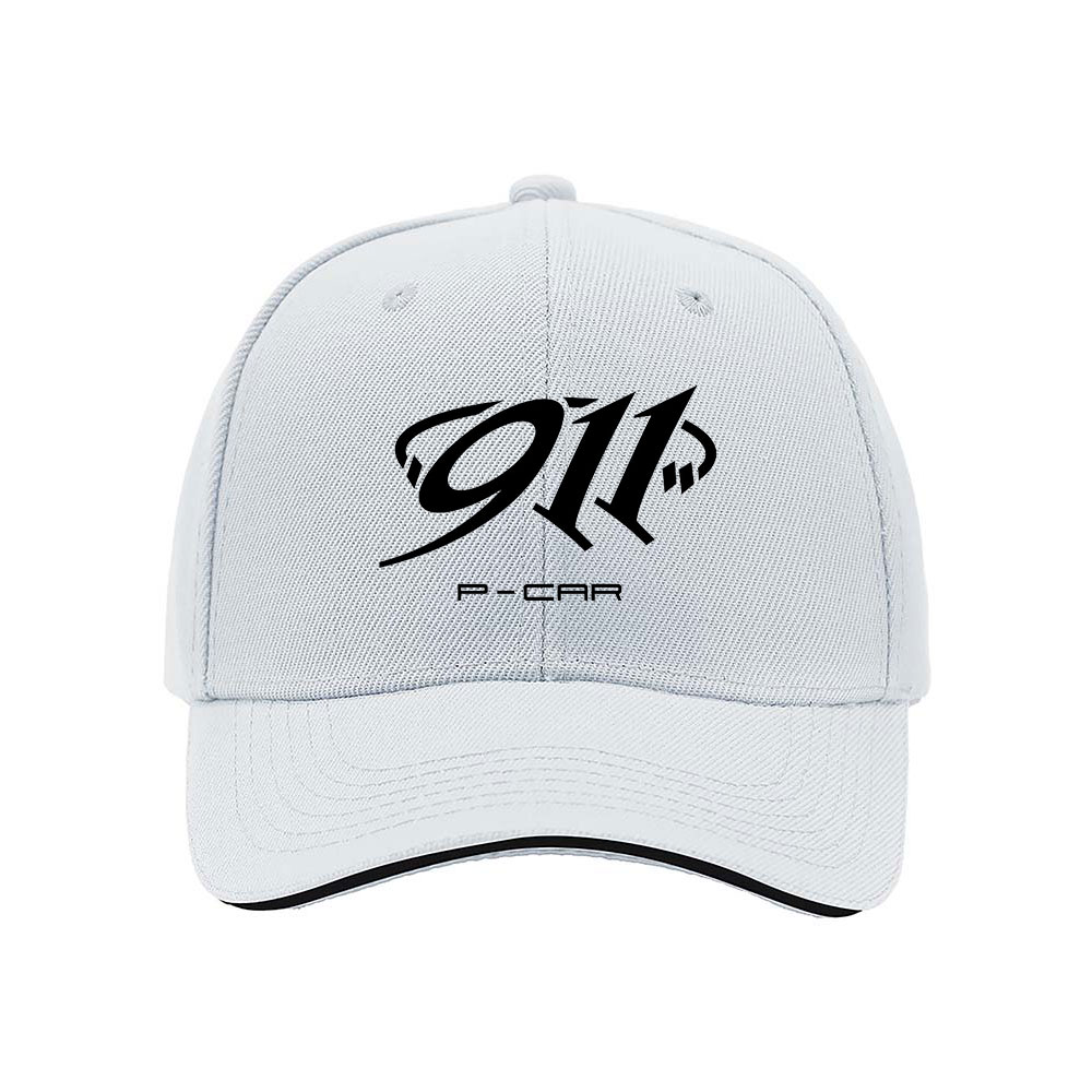 911 Logo Men's Baseball Cap Black Red Trim Gift for Fans - Image 5
