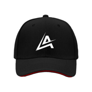 Black Baseball Cap with White Logo Men's Women's Adjustable Hat Gift for Gaming Fans