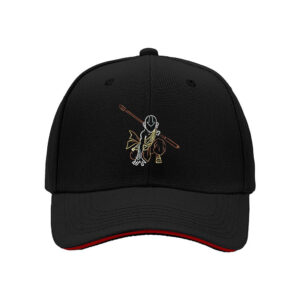 Black Baseball Cap with Anime Character Embroidery for Men and Women Gift