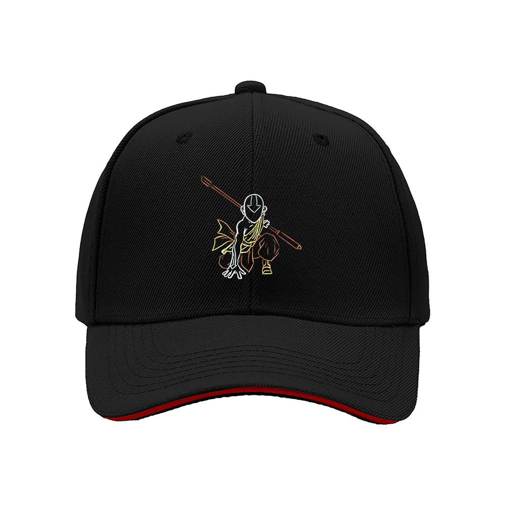 Black Baseball Cap with Anime Character Embroidery for Men and Women Gift