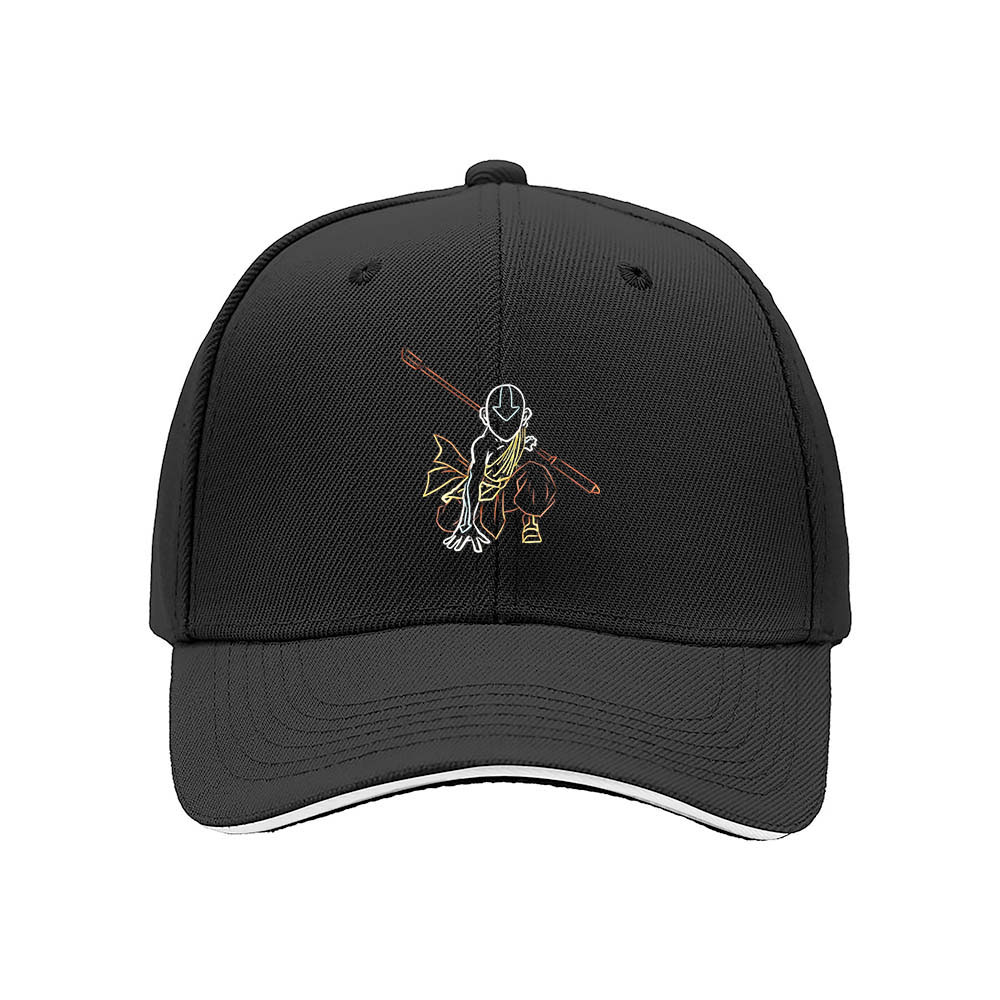 Black Baseball Cap with Anime Character Embroidery for Men and Women Gift - Image 3