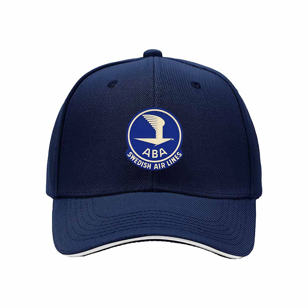 ABA Swedish Air Lines Logo Baseball Cap Men's Women's Hat Gift - Image 2