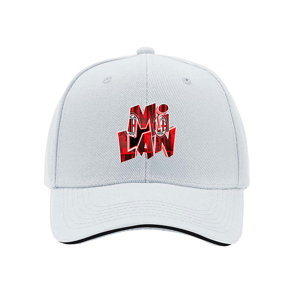 AC Milan Logo Men's Baseball Cap Red Black Design Gift for Fans - Image 5