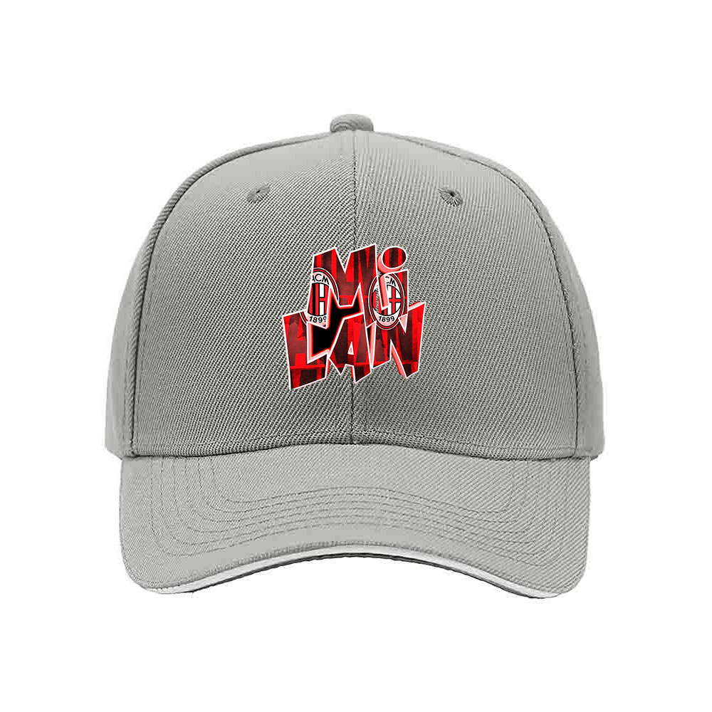 AC Milan Logo Men's Baseball Cap Red Black Design Gift for Fans - Image 7