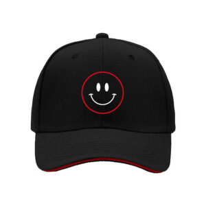 Black Smile Face Baseball Cap Men Women Gift Hat Fun Emoji Style