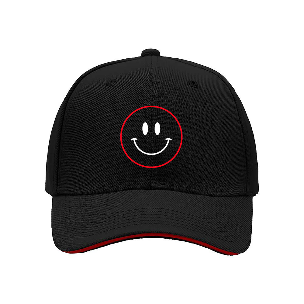 Black Smile Face Baseball Cap Men Women Gift Hat Fun Emoji Style