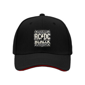 ACDC Back in Black Men's Baseball Cap Rock Music Gift Hat