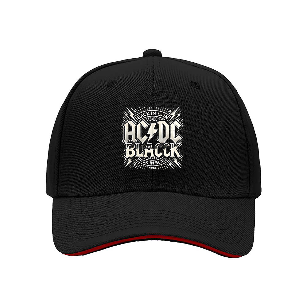 ACDC Back in Black Men's Baseball Cap Rock Music Gift Hat
