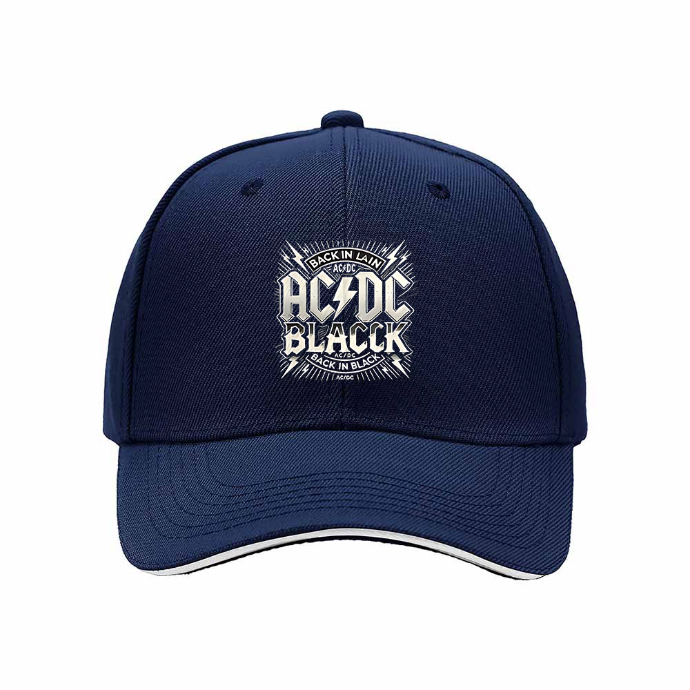 ACDC Back in Black Men's Baseball Cap Rock Music Gift Hat - Image 2