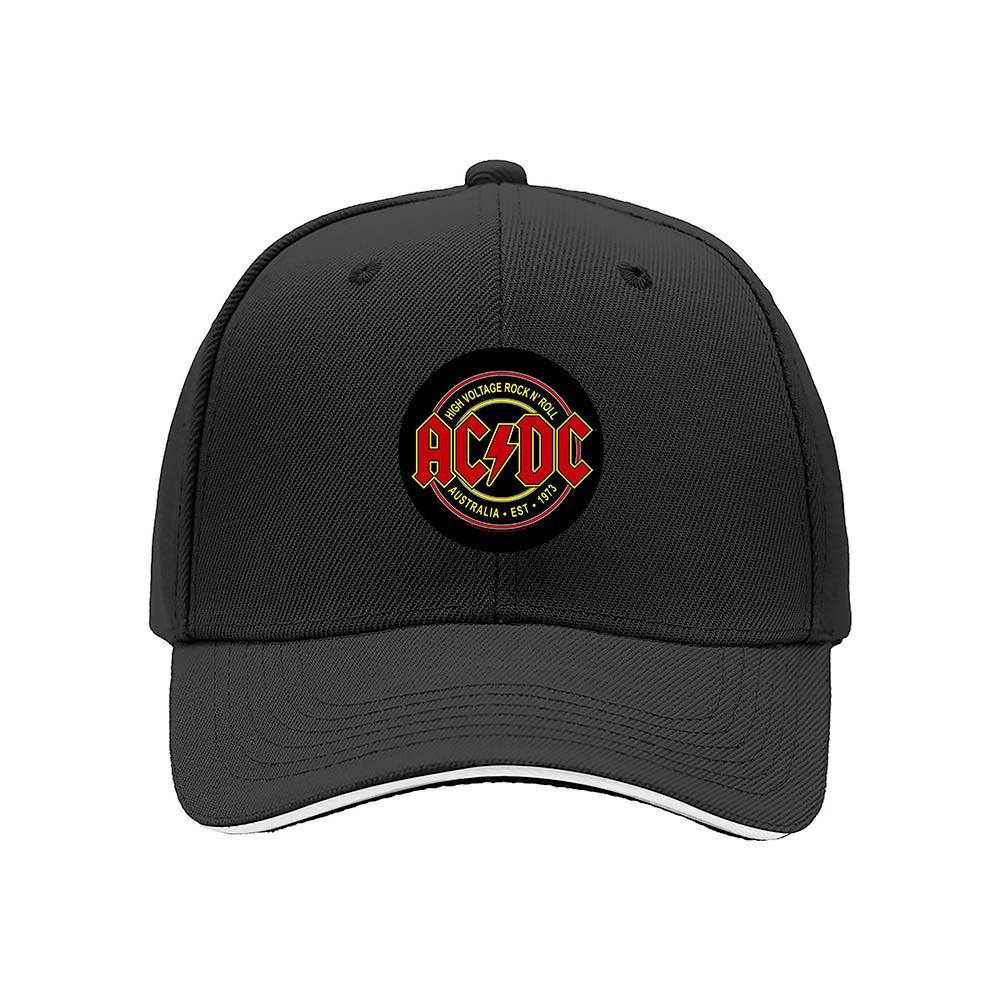 ACDC Rock Band Logo Men's Baseball Cap Black Adjustable Hat Gift - Image 3
