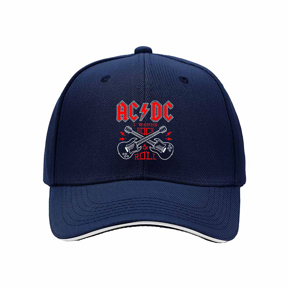 ACDC Rock and Roll Guitar Logo Baseball Cap Men's Women's Gift - Image 2