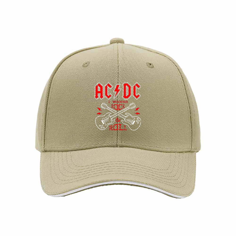 ACDC Rock and Roll Guitar Logo Baseball Cap Men's Women's Gift - Image 4