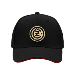 Black Baseball Cap with Gold Logo Men's Women's Fashion Gift Hat