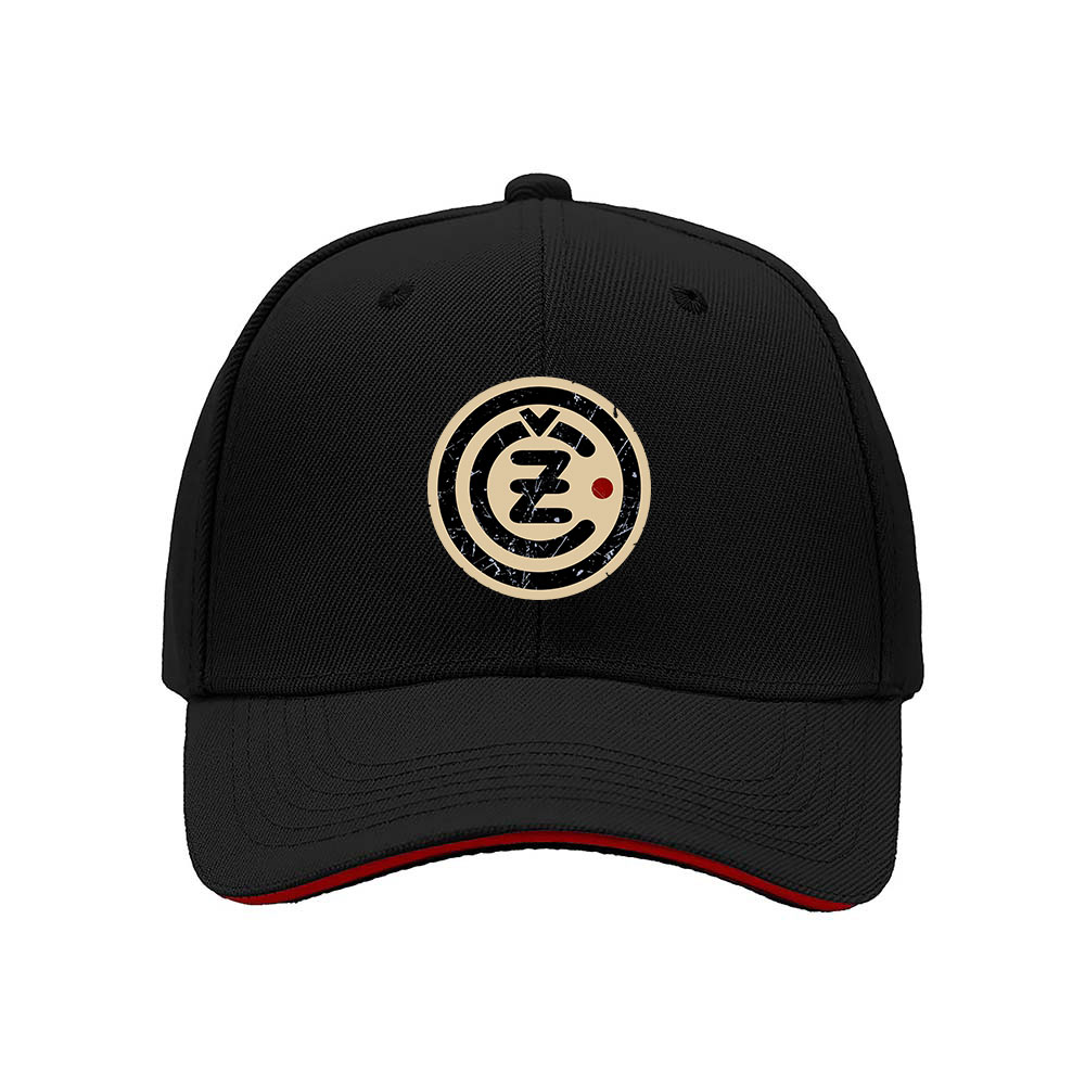 Black Baseball Cap with Gold Logo Men's Women's Fashion Gift Hat