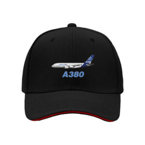 A380 Airplane Embroidered Men's Baseball Cap Gift for Aviation Fans
