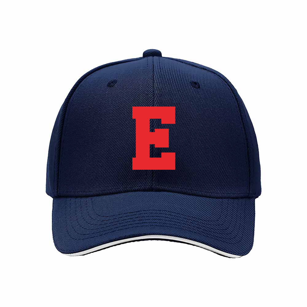 Black Baseball Cap with Red E Logo Men's Women's Adjustable Hat Gift for Sports Fans - Image 2