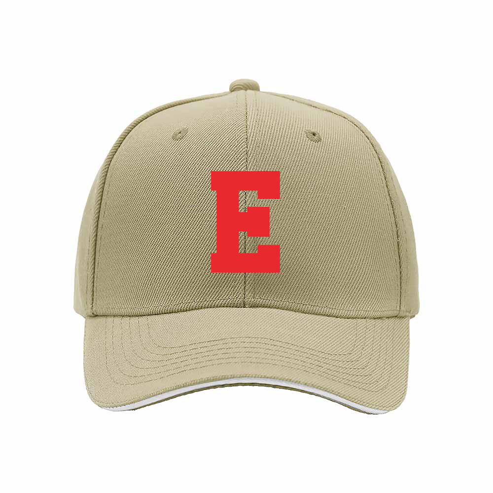 Black Baseball Cap with Red E Logo Men's Women's Adjustable Hat Gift for Sports Fans - Image 4
