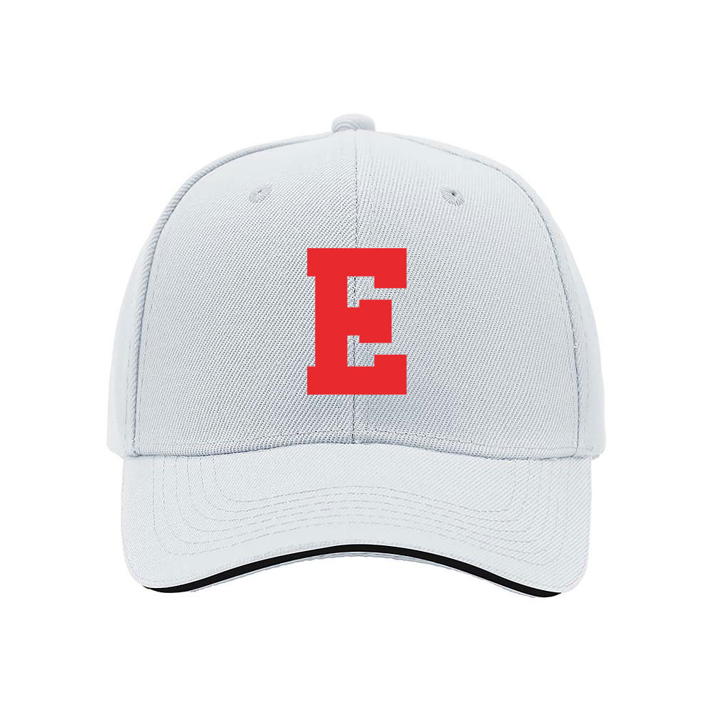 Black Baseball Cap with Red E Logo Men's Women's Adjustable Hat Gift for Sports Fans - Image 5