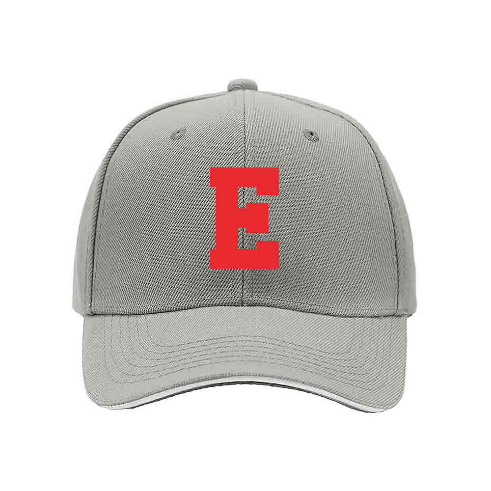 Black Baseball Cap with Red E Logo Men's Women's Adjustable Hat Gift for Sports Fans - Image 7