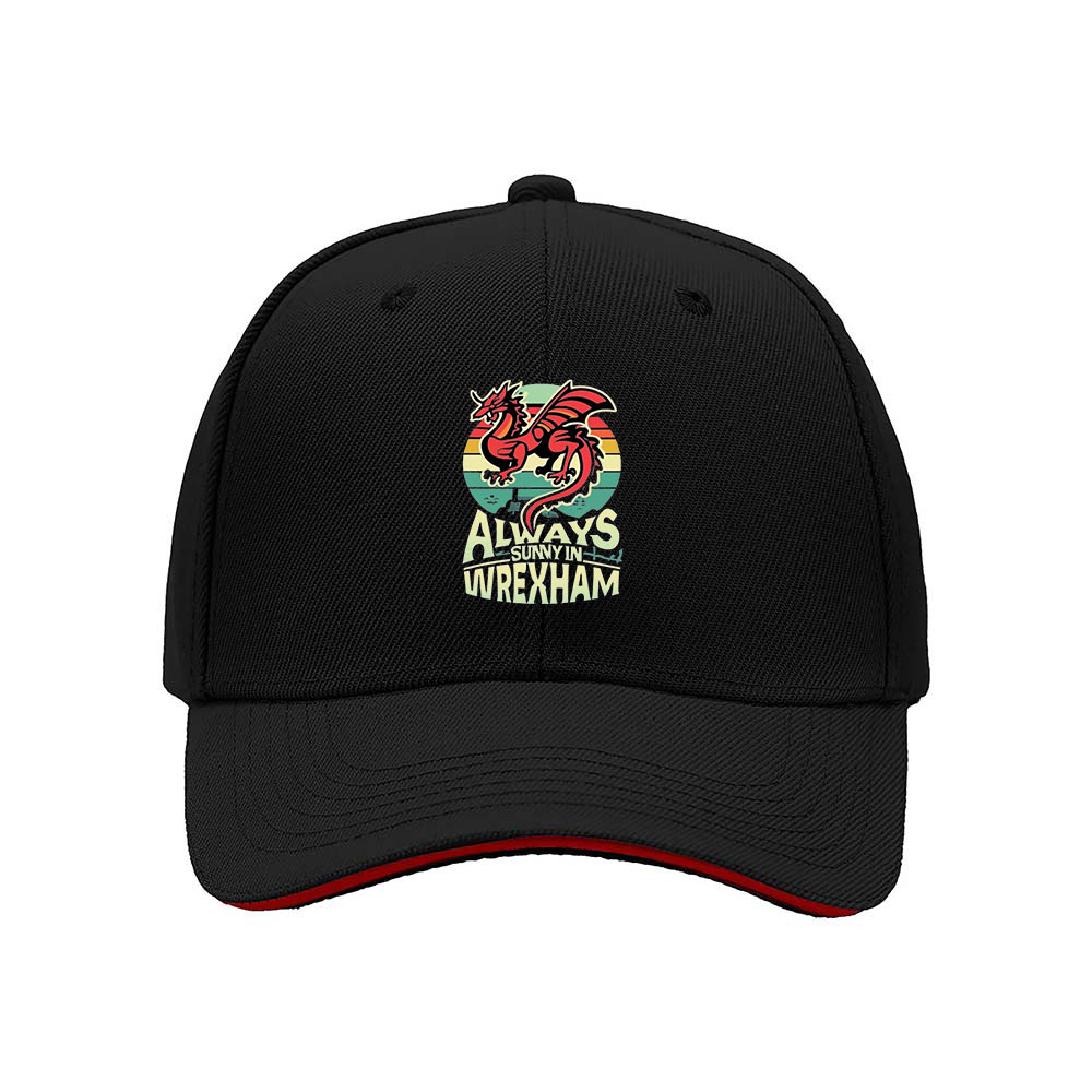 Always Sunny in Wrexham Dragon Baseball Cap Men's Women's Gift Hat