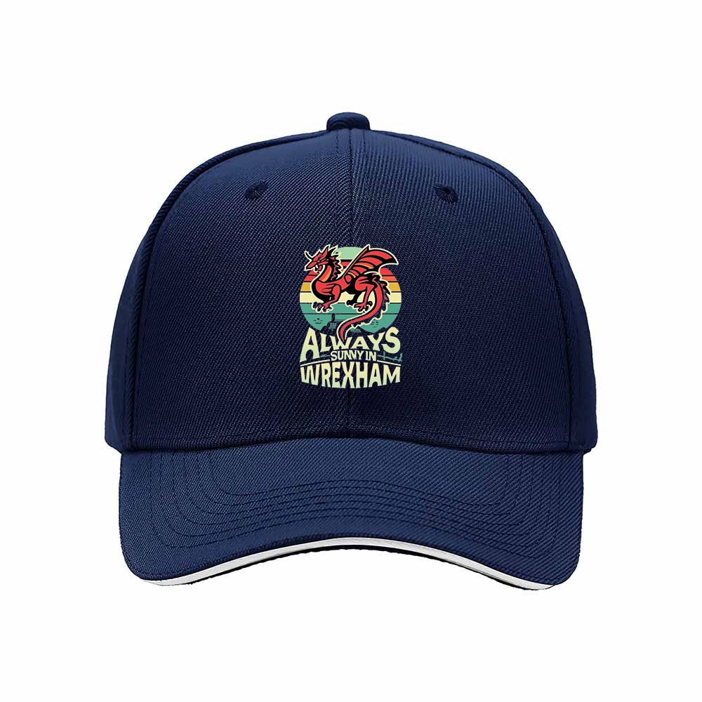 Always Sunny in Wrexham Dragon Baseball Cap Men's Women's Gift Hat - Image 2