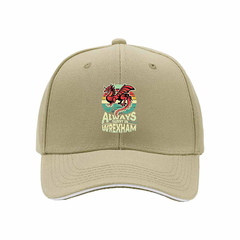 Always Sunny in Wrexham Dragon Baseball Cap Men's Women's Gift Hat - Image 4