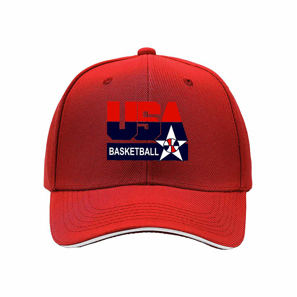 USA Basketball Men's Baseball Cap Red White Blue Logo Hat Gift - Image 6