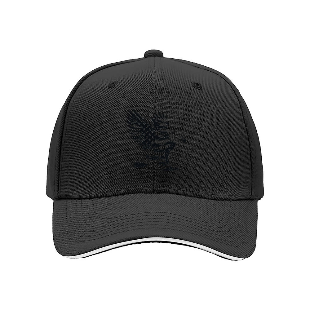 Black Baseball Cap with Eagle Embroidery for Men and Women Outdoor Gift - Image 3