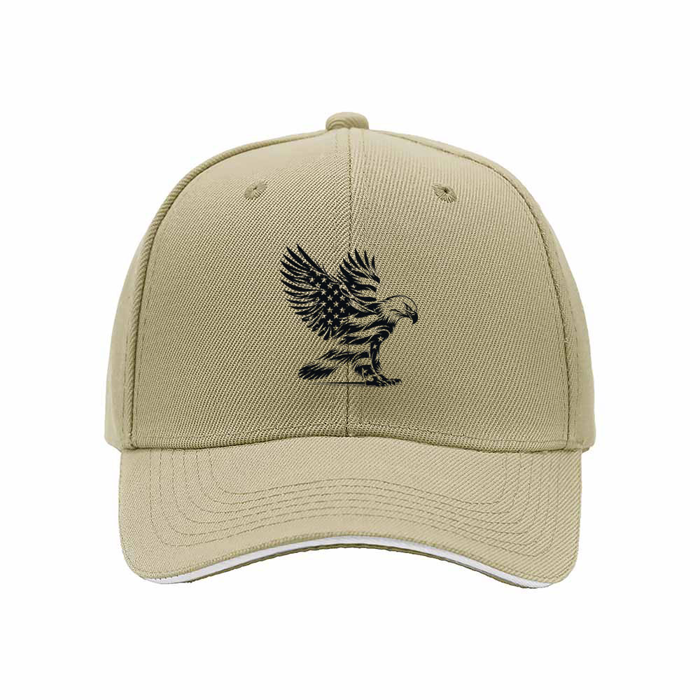 Black Baseball Cap with Eagle Embroidery for Men and Women Outdoor Gift - Image 4