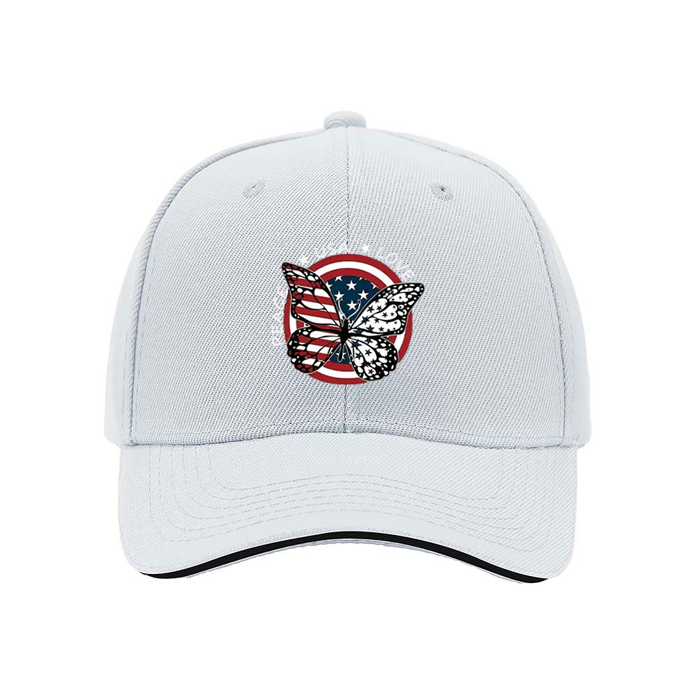USA Butterfly Flag Cap Peace Love Men's Baseball Hat Gift - Image 5